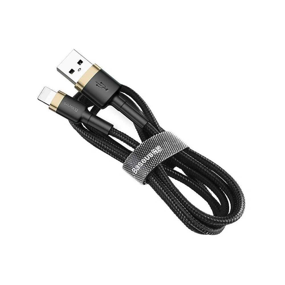 Kabel USB Lightning  Baseus Cafule 2.4A 1m (złoto-czarny)