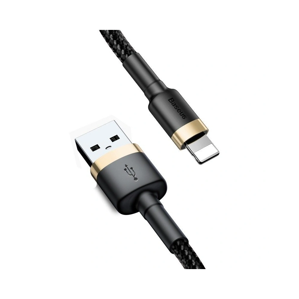 Kabel USB Lightning  Baseus Cafule 2.4A 1m (złoto-czarny)