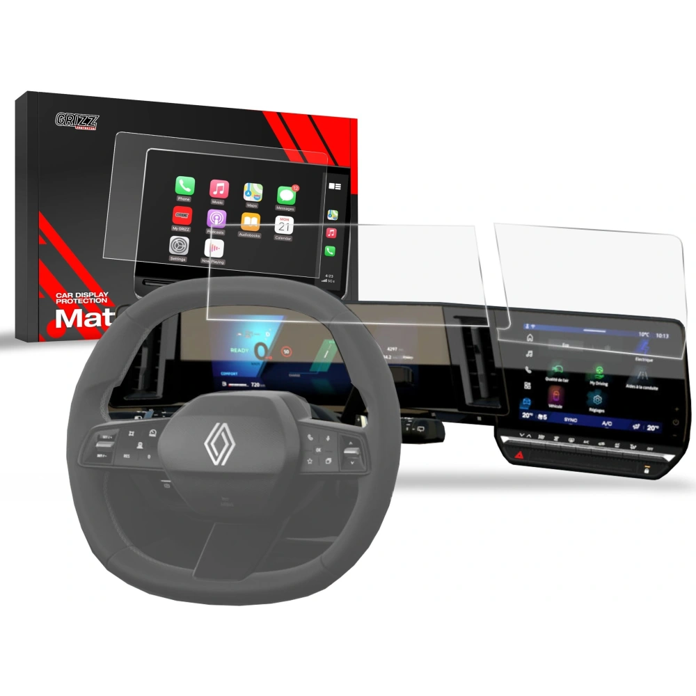Folia matowa GrizzGlass CarDisplay Protection do Renault Austral 9" 2022-2025 [2w1]