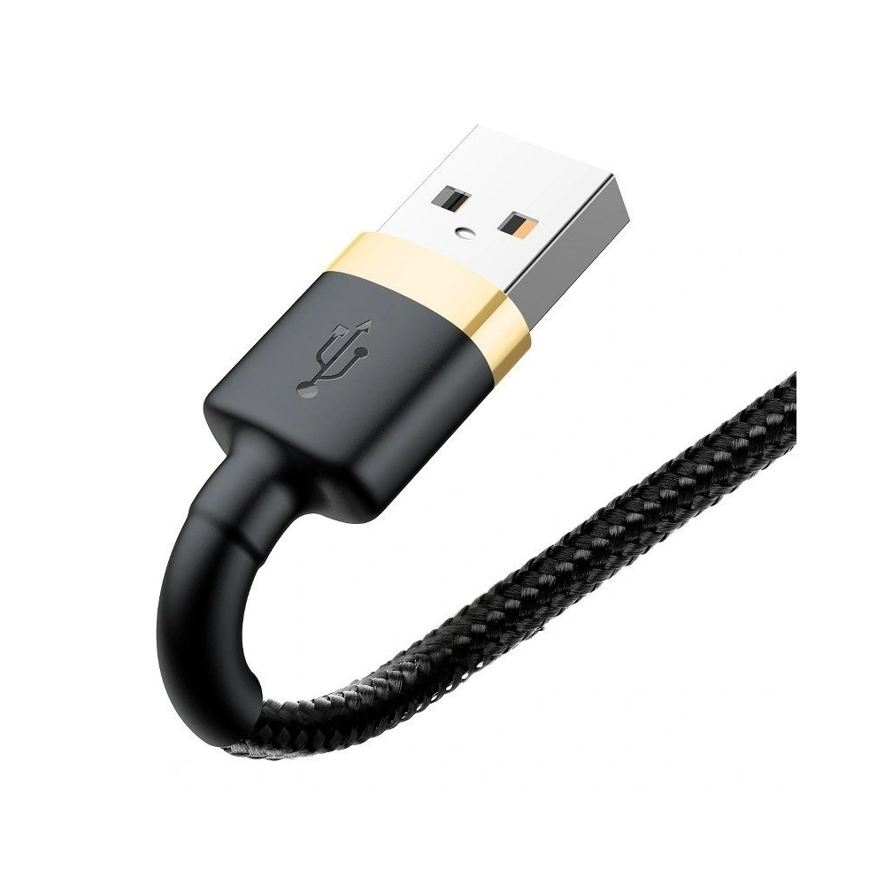 Kabel USB Lightning  Baseus Cafule 2.4A 1m (złoto-czarny)