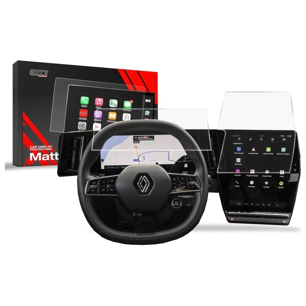 Folia matowa GrizzGlass CarDisplay Protection do Renault Scenic E-Tech 12" 2024-2025 [2w1]
