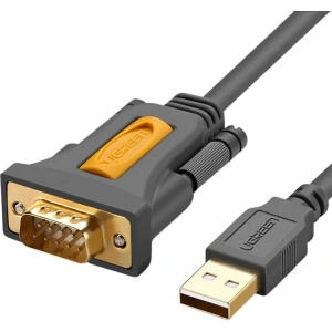 Kabel UGREEN CR104 USB-A do DB9 RS-232, 1m czarny