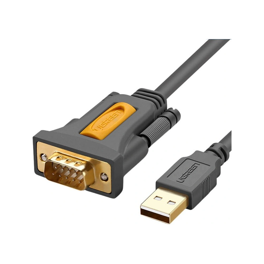 Kabel UGREEN CR104 USB-A do DB9 RS-232, 1m czarny
