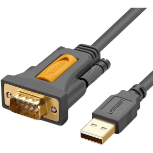 Kabel UGREEN CR104 USB-A do DB9 RS-232, 2m czarny