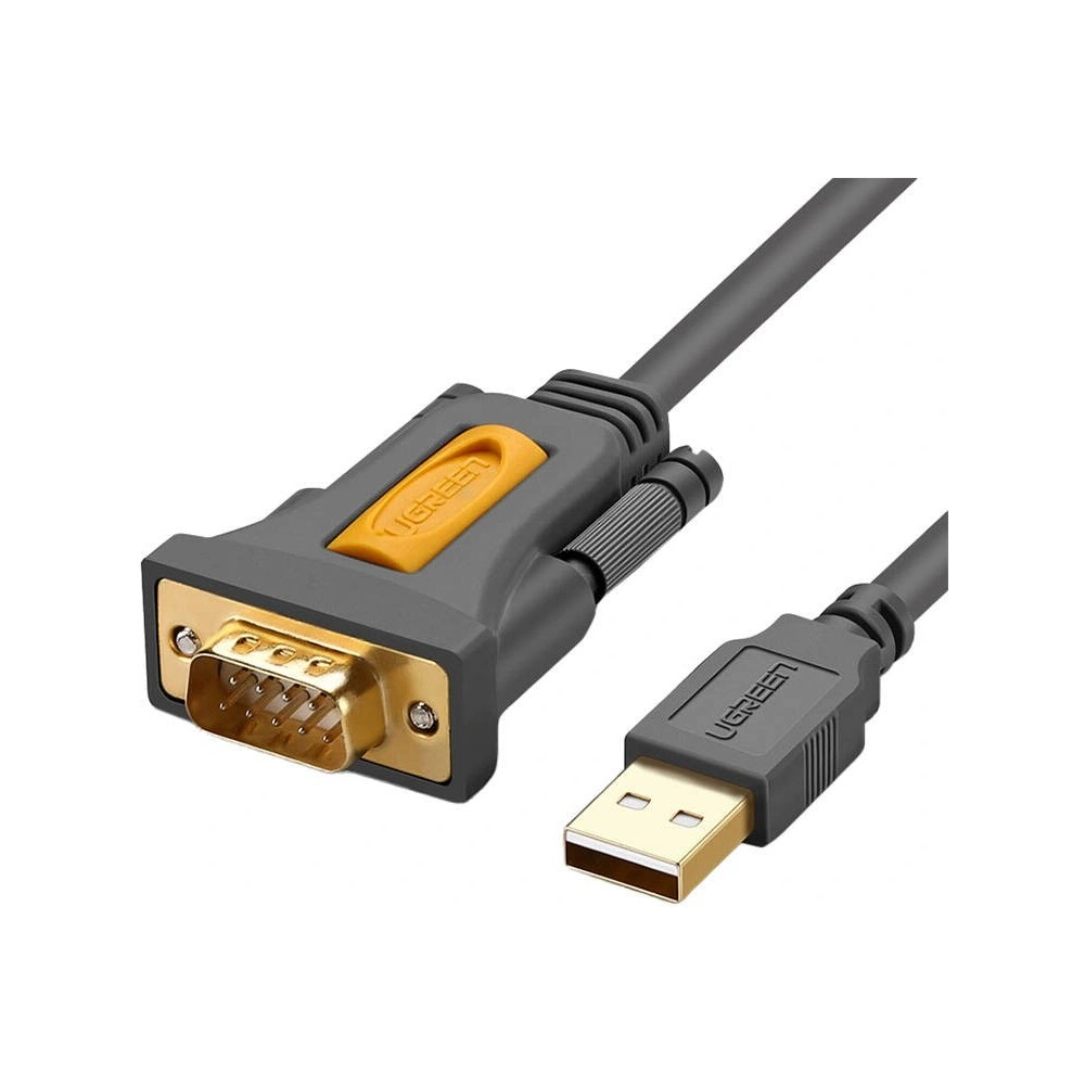 Kabel UGREEN CR104 USB-A do DB9 RS-232, 2m czarny