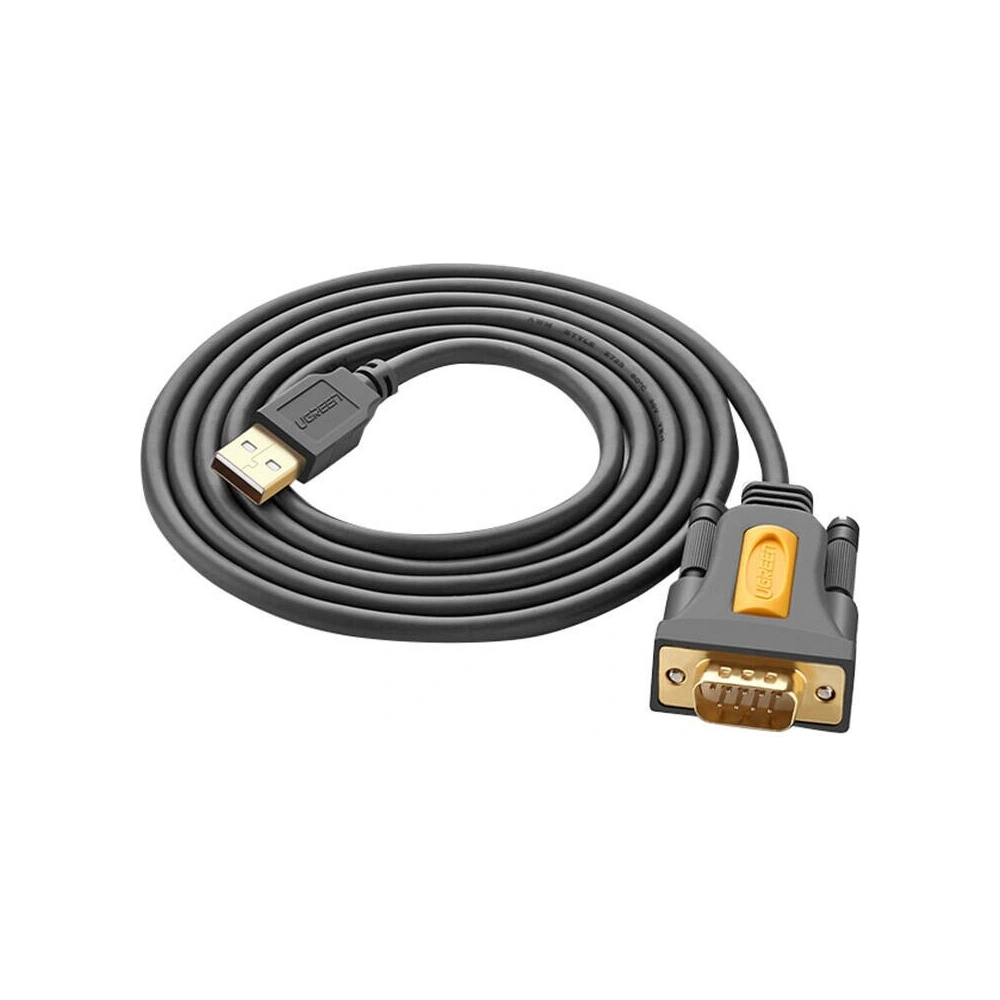 Kabel UGREEN CR104 USB-A do DB9 RS-232, 2m czarny