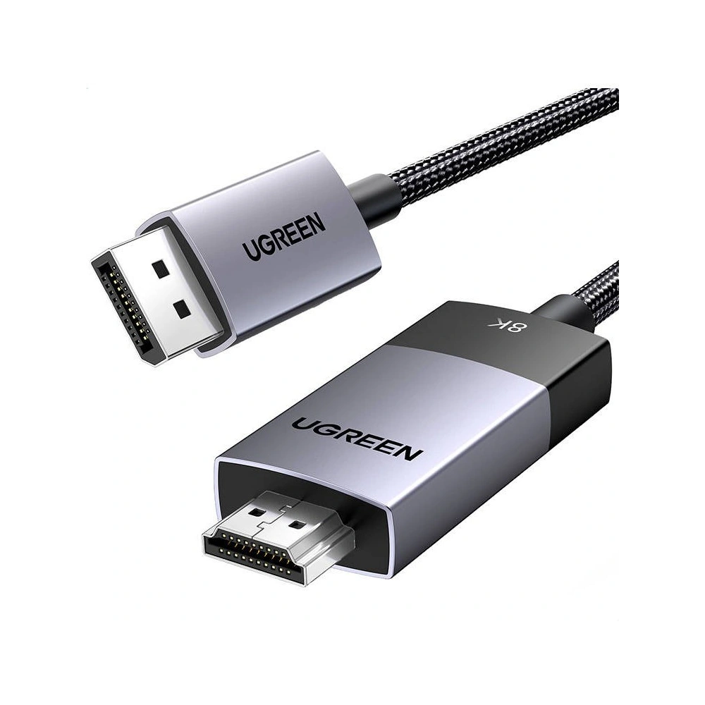 Kabel UGREEN DP115 DisplayPort / HDMI 8K60Hz, 2m czarny