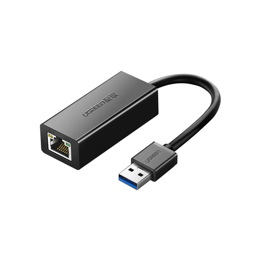Adapter sieciowy UGREEN CR111 USB-A do RJ45 Gigabit Ethernet czarny