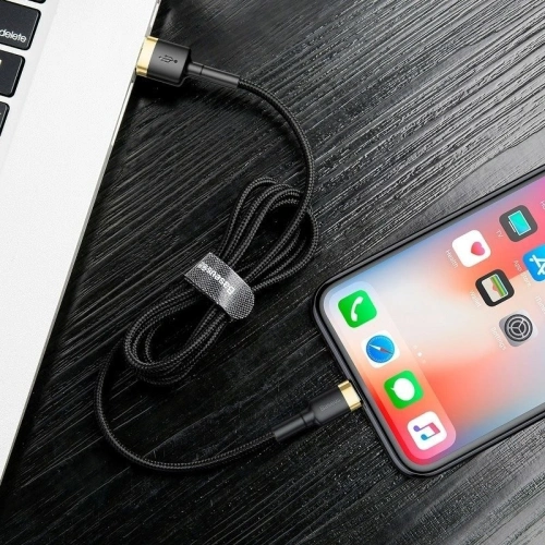 Kup Kabel USB Lightning Baseus Cafule 1.5A 2m (zlatě-černý) - BSU781GLDBLK - {ean13} - Sklep Home Screen