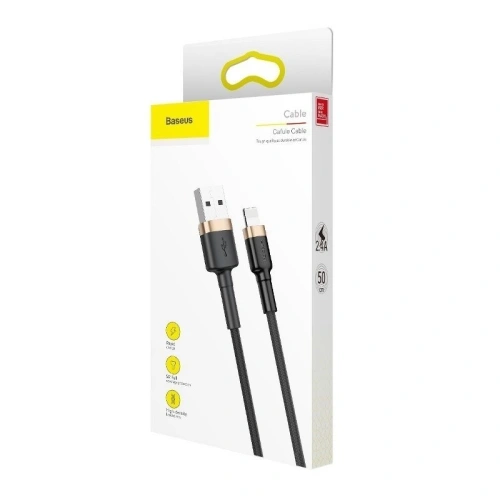 Kup Kabel USB Lightning Baseus Cafule 1.5A 2m (zlatě-černý) - BSU781GLDBLK - {ean13} - Sklep Home Screen