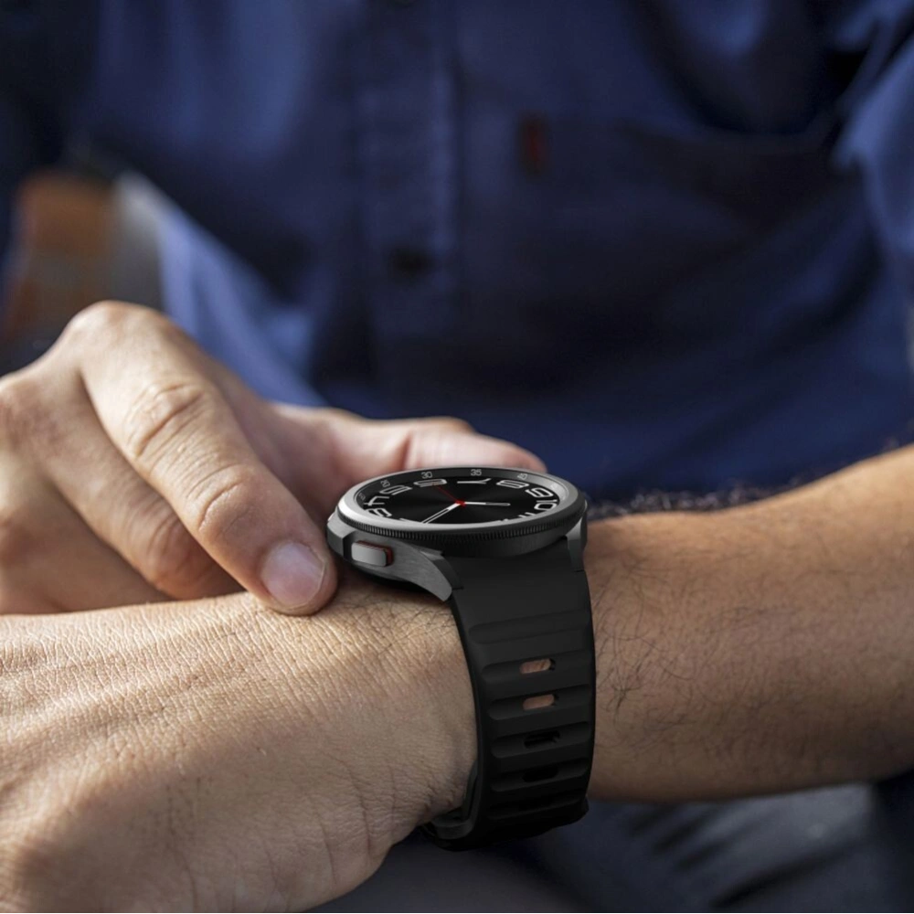 Pasek Tech-Protect Silicone Line Samsung Galaxy Watch 4/5/5 Pro/6/7/FE Black