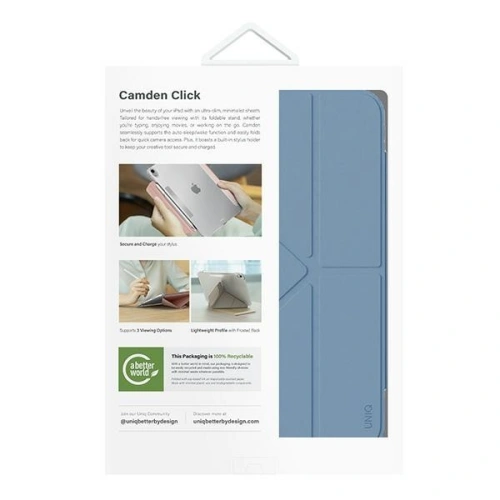 Kup Etui UNIQ Camden Click Apple iPad Air 11" 2024 (a 6-a generație) albastru/stone blue - UNIQ1180 - {ean13} - Sklep Home Screen