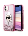 Karl Lagerfeld KLHCN61LNKHCP Apple iPhone 11/XR hardcase Glitter Karl Head pink
