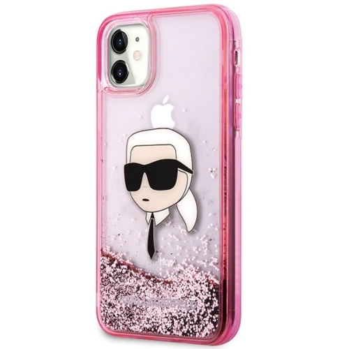 Buy Karl Lagerfeld KLHCN61LNKHCP Apple iPhone 11/XR hardcase Glitter Karl Head pink - KLD2128 - {ean13} - Home Screen Store Europe