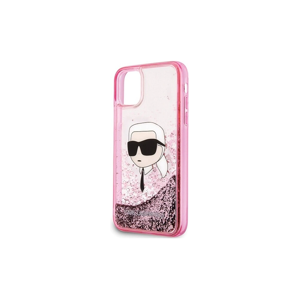 Etui Karl Lagerfeld KLHCN61LNKHCP Apple iPhone 11/XR hardcase Glitter Karl Head różowy/pink