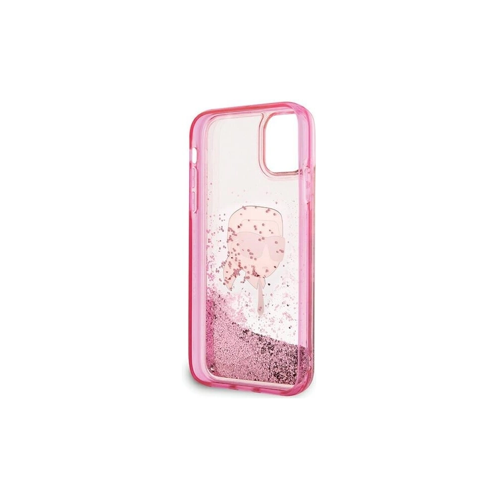 Etui Karl Lagerfeld KLHCN61LNKHCP Apple iPhone 11/XR hardcase Glitter Karl Head różowy/pink