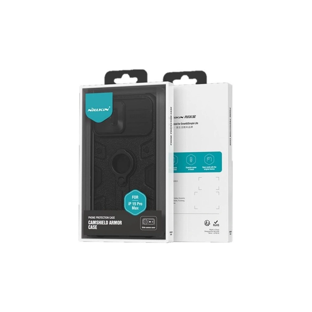 Etui Nillkin Camshield Armor Case Apple iPhone 15 Pro Max black/czarny