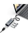 Kup Adapter Satechi Aluminium Hub 2in1 USB-C / 3xUSB-A, Ethernet gri închis - STH152 - {ean13} - Sklep Home Screen