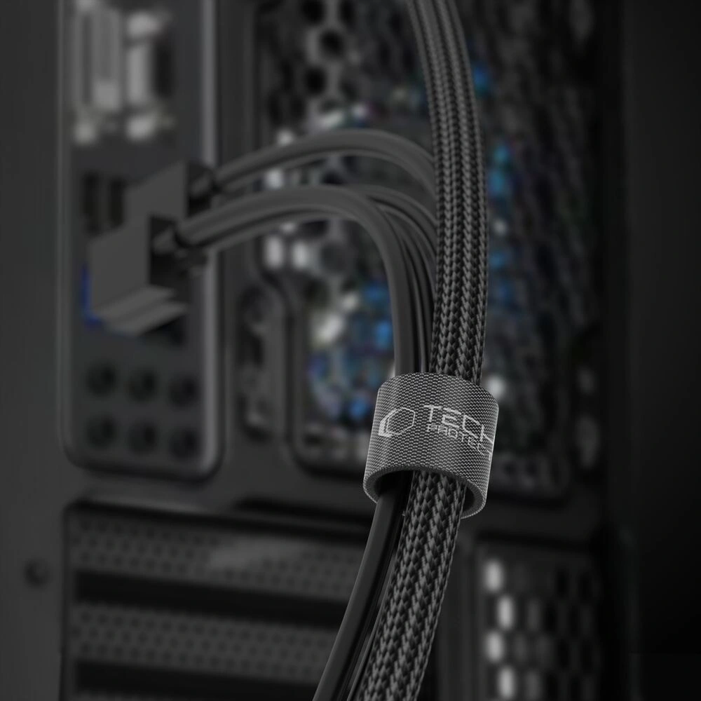 Organizer na kable Tech-Protect Velcro Cable Organizer 300cm Black