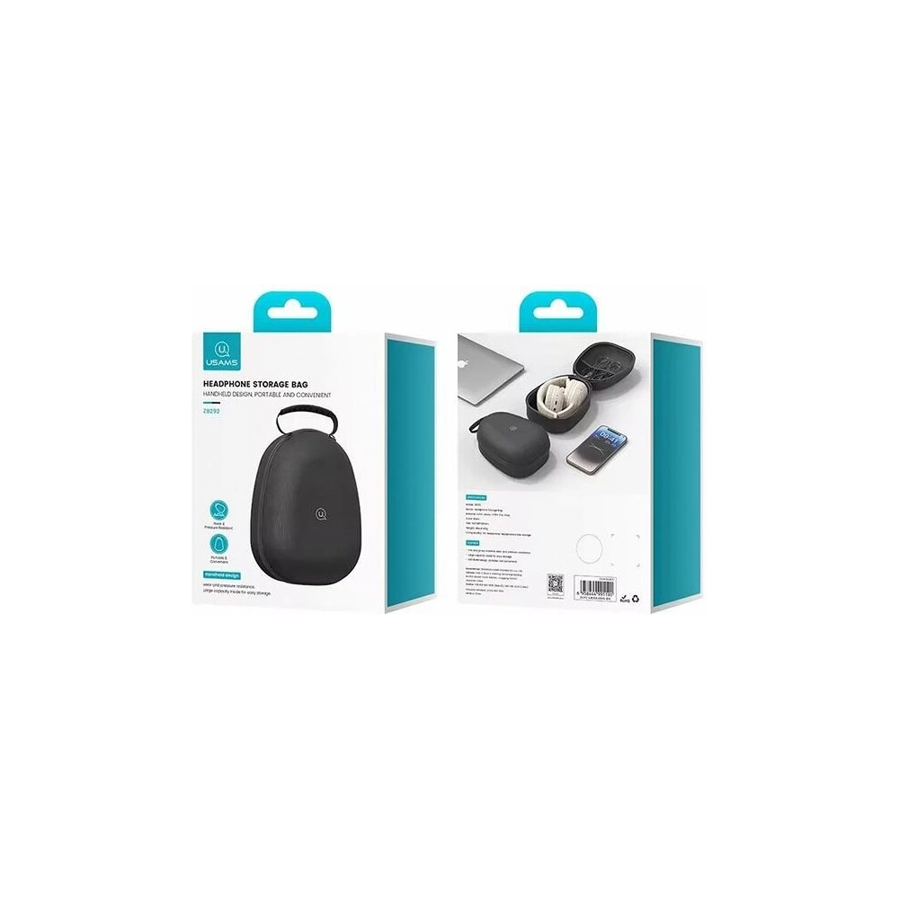 Etui na słuchawki nauszne USAMS US-ZB292 czarny/black - Uniwersalne - Usams