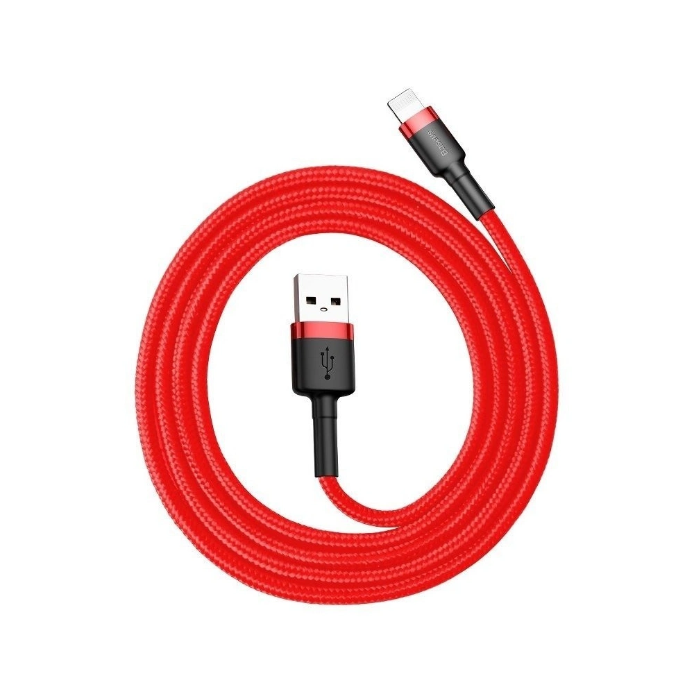 Kabel Lightning USB Baseus Cafule 2.4A 1m (czerwony)