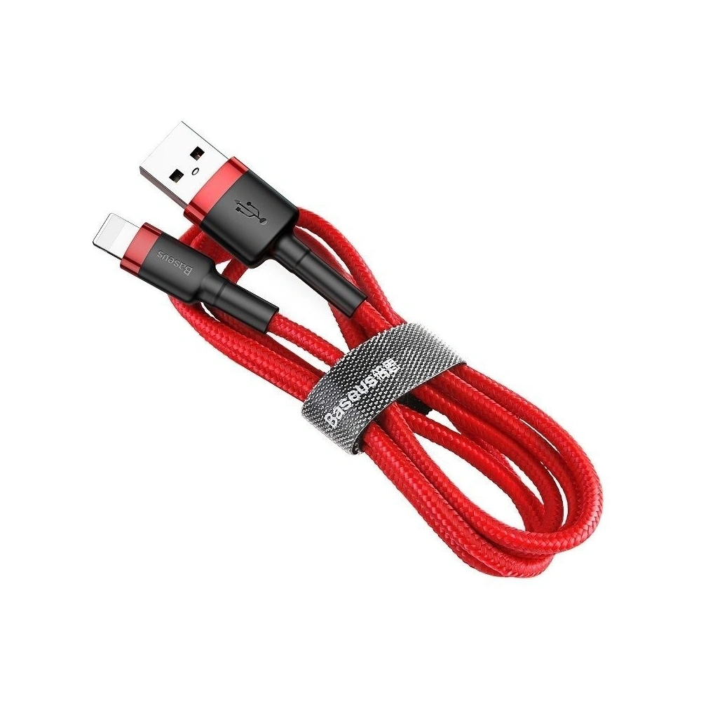 Kabel Lightning USB Baseus Cafule 2.4A 1m (czerwony)
