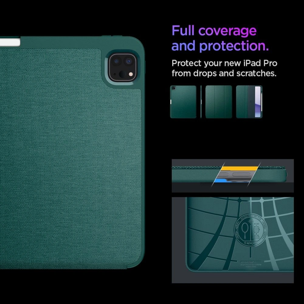 Etui Spigen Urban Fit Apple Apple iPad Pro 13" 2024 (7. generacji) Midnight Green - iPad Pro 13" 2024 (7. generacji) - Spigen