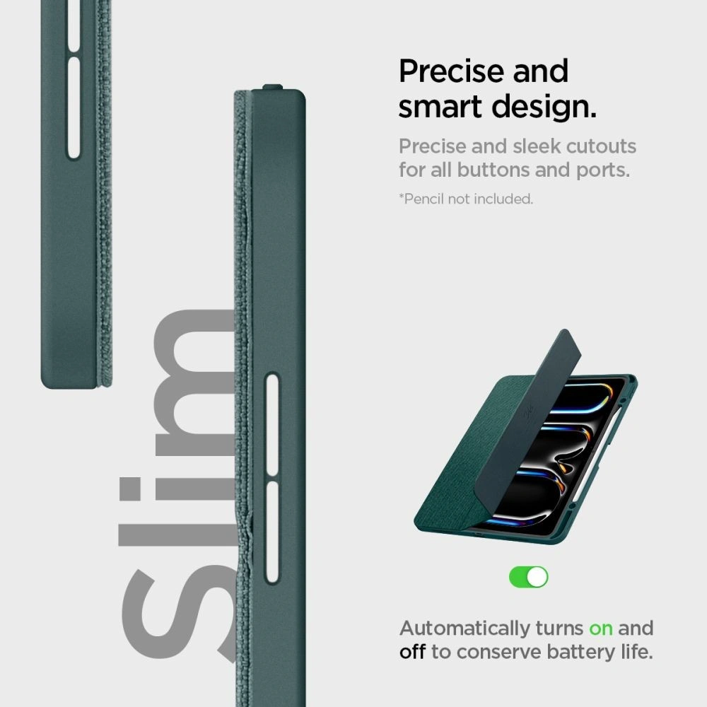 Etui Spigen Urban Fit Apple Apple iPad Pro 13" 2024 (7. generacji) Midnight Green - iPad Pro 13" 2024 (7. generacji) - Spigen