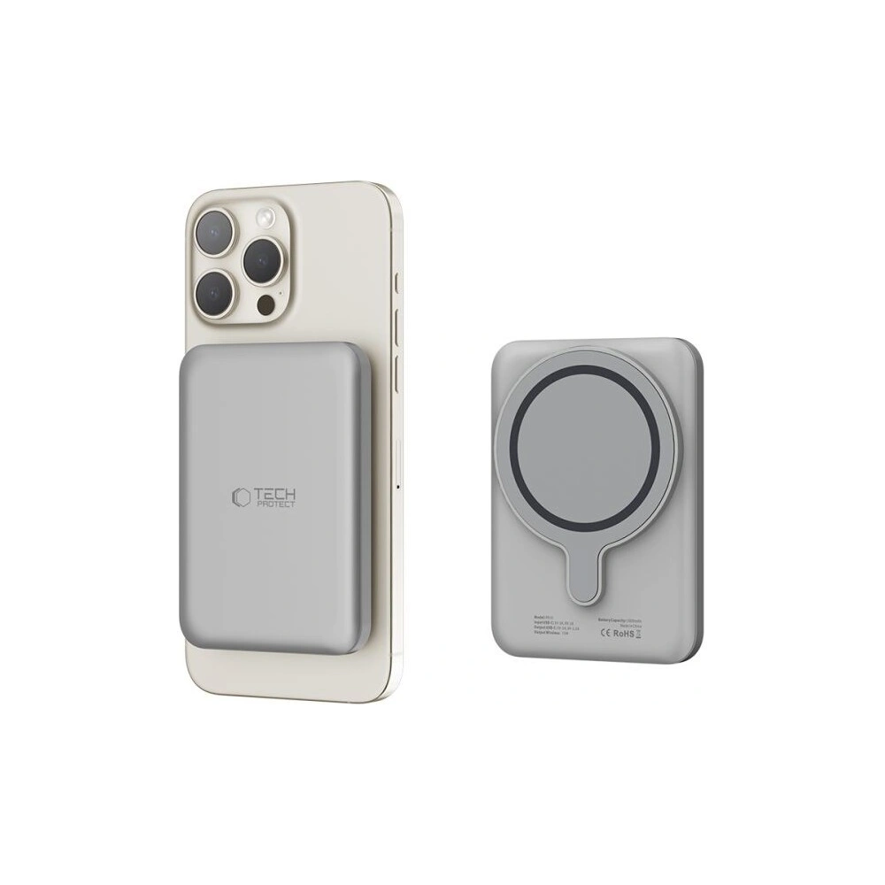 Powerbank Tech-Protect PB10 LifeMag MagSafe 5000mah Titanium - Powerbanki - Tech-Protect