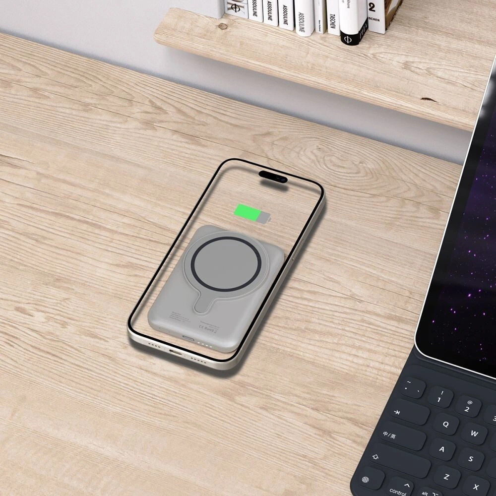 Powerbank Tech-Protect PB10 LifeMag MagSafe 5000mah Titanium - Powerbanki - Tech-Protect