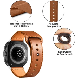 Kup Pasek Tech-Protect Leatherfit Samsung Galaxy Watch Ultra 47mm Barna - THP3000 - {ean13} - Sklep Home Screen