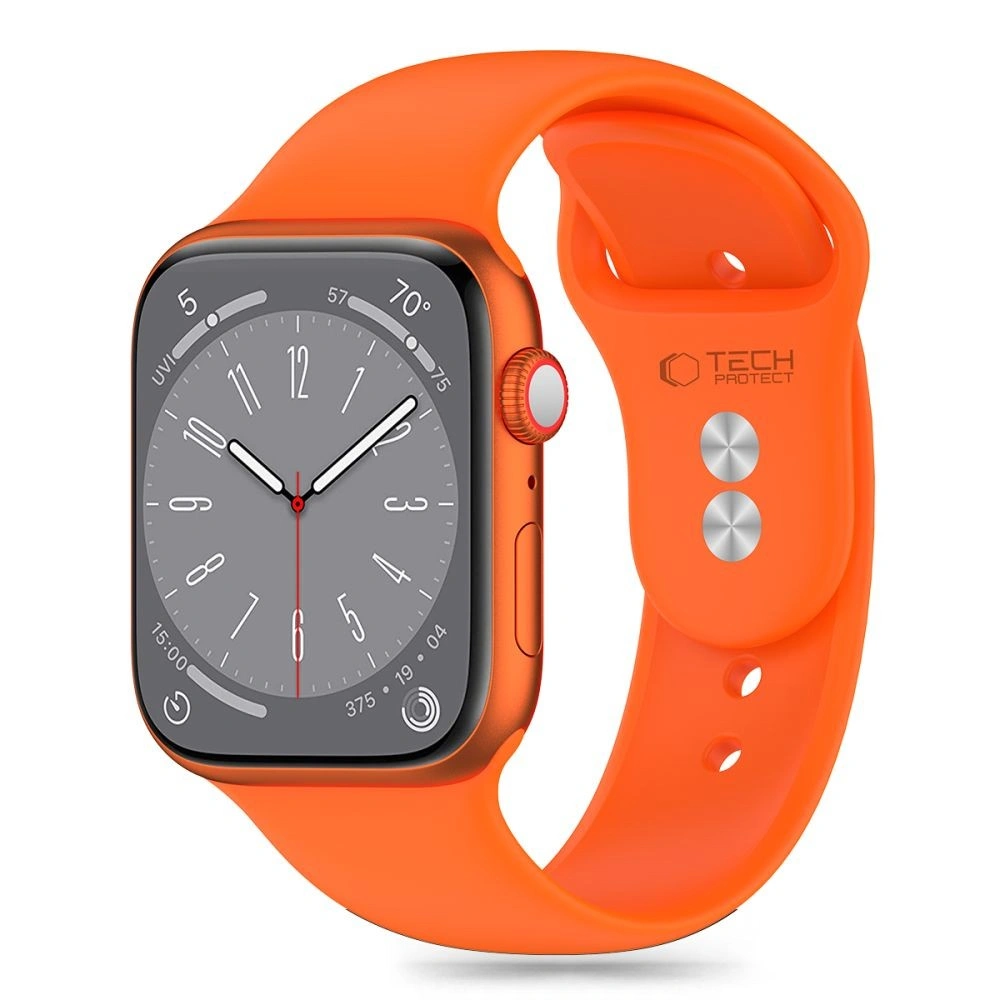 Pasek Tech-Protect Silicone Apple Watch 4/5/6/7/8/9/SE 38/40/41mm Bright Orange - Watch - Tech-Protect