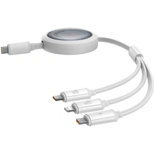 Kup Kabel Baseus Free2Draw 3in1 USB-C / USB-C, Lightning, MicroUSB 100W 1.1m weiß - BSU4919 - {ean13} - Sklep Home Screen