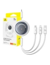 Kup Kábel Baseus Free2Draw 3w1 USB-C / USB-C, Lightning, MicroUSB 100W 1.1m fehér - BSU4919 - {ean13} - Sklep Home Screen