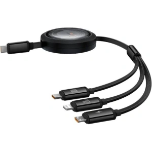 Buy Baseus Free2Draw 3w1 USB-C / USB-C, Lightning, MicroUSB cable 100W 1.1m black - BSU4920 - {ean13} - Home Screen Store Europe