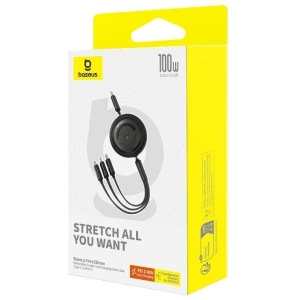 Buy Baseus Free2Draw 3w1 USB-C / USB-C, Lightning, MicroUSB cable 100W 1.1m black - BSU4920 - {ean13} - Home Screen Store Europe
