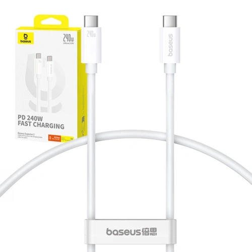 Kup Cablu Baseus Superior 2 USB-C / USB-C 240W 1.8m alb - BSU4921 - {ean13} - Sklep Home Screen