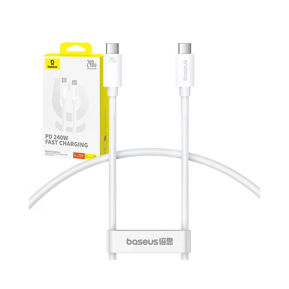 Kabel Baseus Superior 2 USB-C / USB-C 240W 1.8m biały - USB-C - USB-C - Baseus