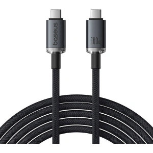 Buy Baseus Crystal Shine USB-C / USB-C cable 100W 1.5m 20Gbps black - BSU4925 - {ean13} - Home Screen Store Europe