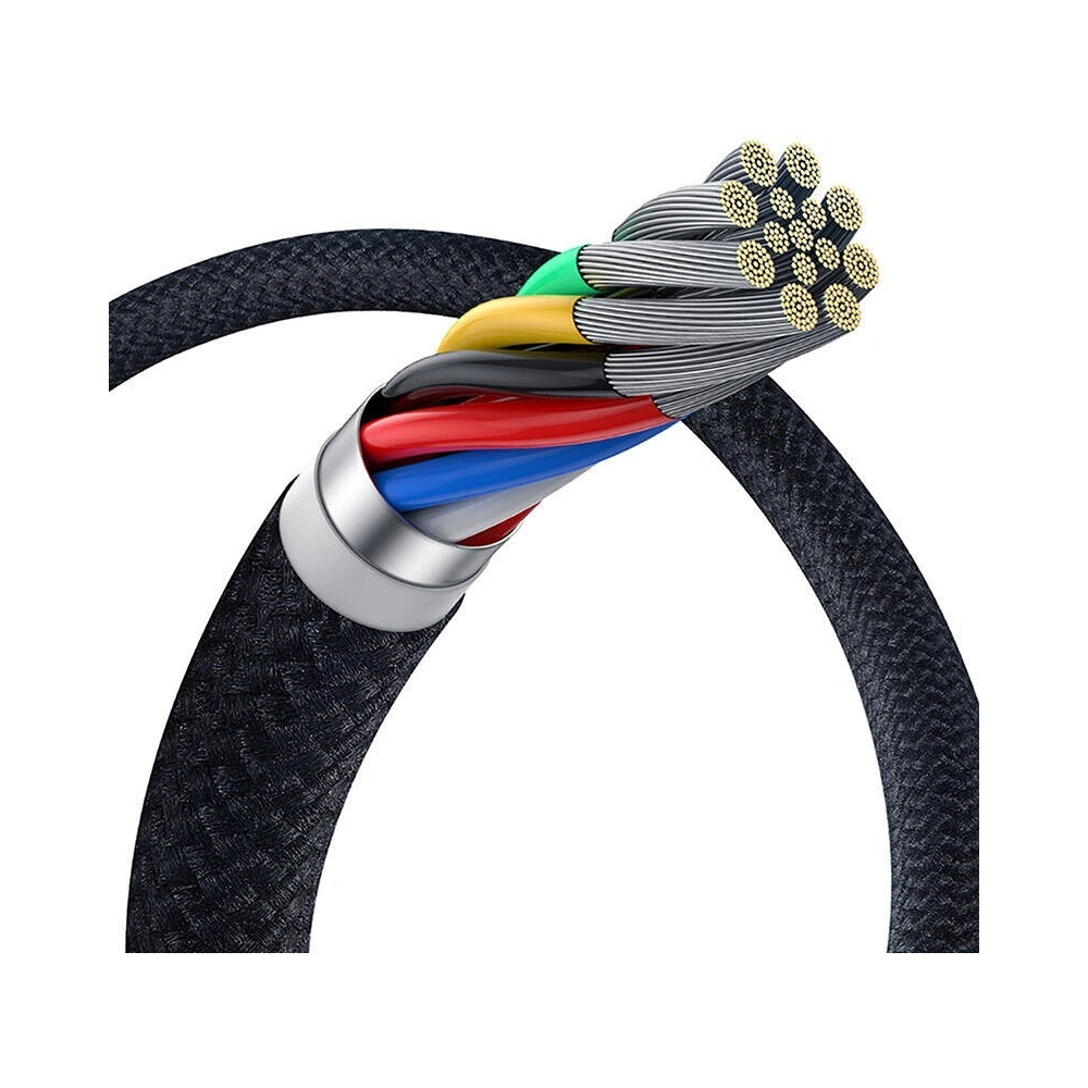 Kabel Baseus Crystal Shine USB-C / USB-C 100W 1.5m 20Gbps czarny - USB-C - USB-C - Baseus