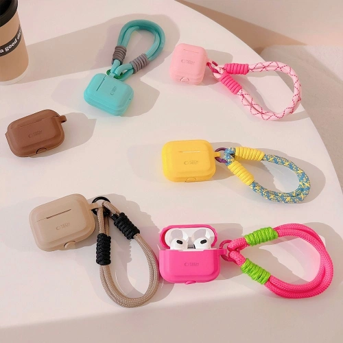 Kup Etui Tech-Protect Silicone Rope Apple Airpods Pro 1 / 2 Cafe Latte - THP3006 - {ean13} - Sklep Home Screen