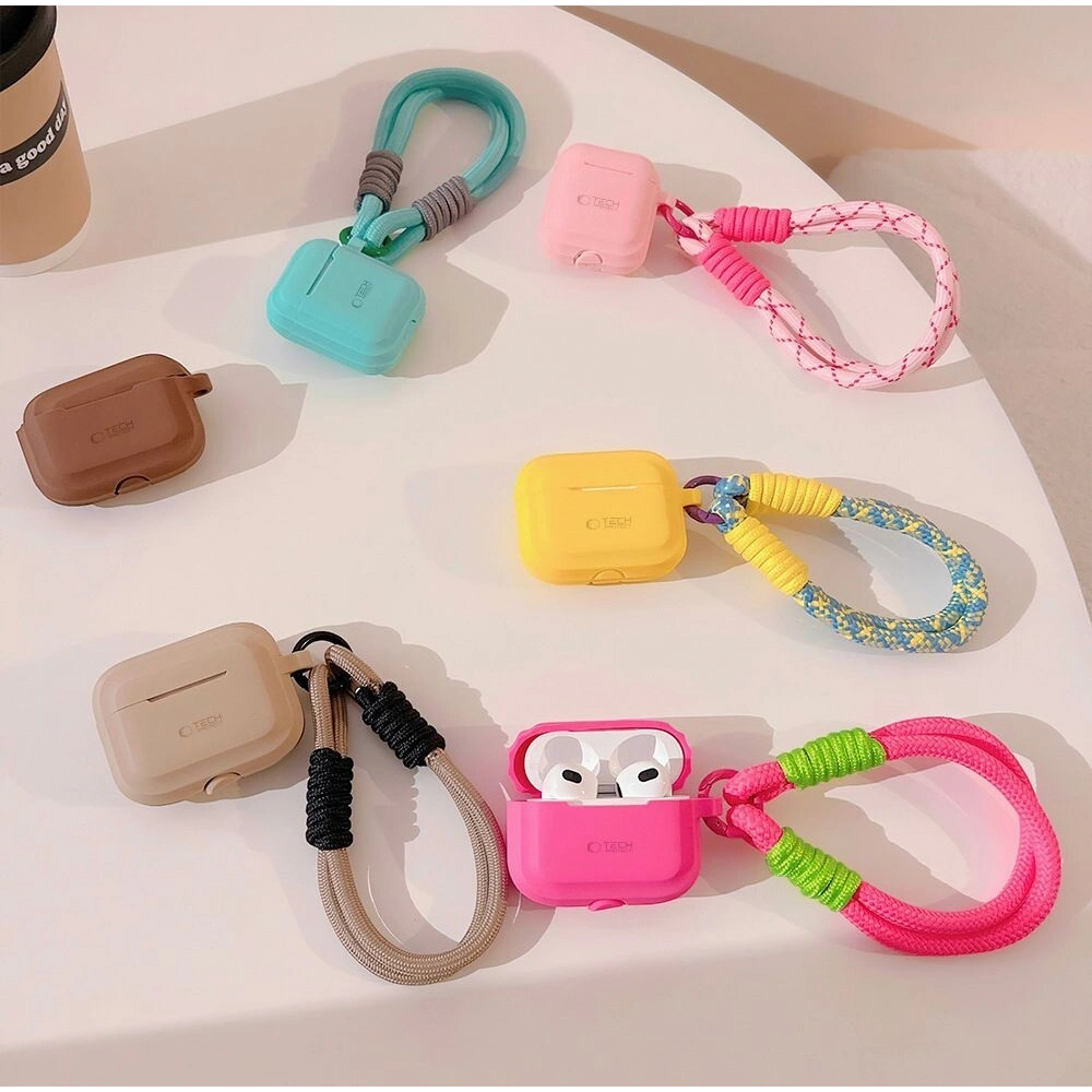 Etui Tech-Protect Silicone Rope Apple Airpods Pro 1 / 2 Cafe Latte - AirPods Pro (2. generacji) - Tech-Protect
