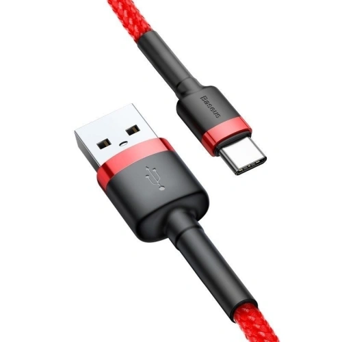 Kup USB-C kábel Baseus Cafule 2A 3m (piros) - BSU793RED - {ean13} - Sklep Home Screen