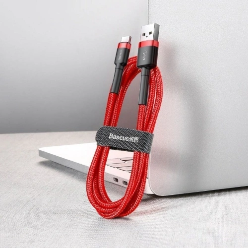 Kup USB-C kábel Baseus Cafule 2A 3m (piros) - BSU793RED - {ean13} - Sklep Home Screen