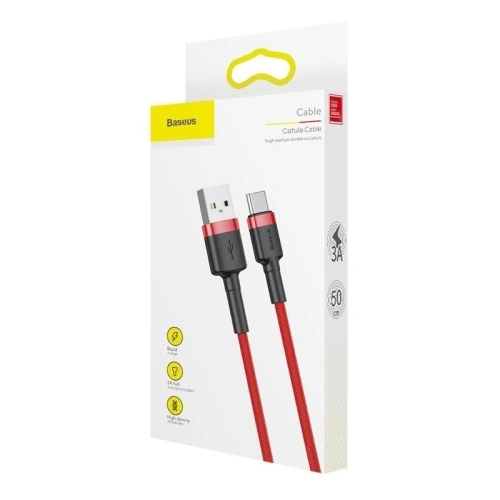 Kup Kabel USB-C Baseus Cafule 2A 3m (czerwony) - BSU793RED - {ean13} - Sklep Home Screen