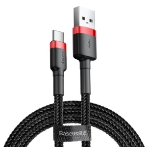 Kup USB-C kábel Baseus Cafule 2A 3m (piros-fekete) - BSU794REDBLK - {ean13} - Sklep Home Screen