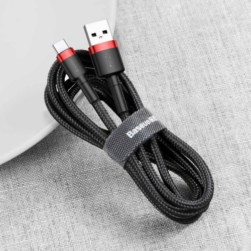 Kup Kabel USB-C Baseus Cafule 2A 3m (czerwono-czarny) - BSU794REDBLK - {ean13} - Sklep Home Screen