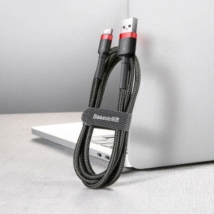 Kup USB-C kábel Baseus Cafule 2A 3m (piros-fekete) - BSU794REDBLK - {ean13} - Sklep Home Screen