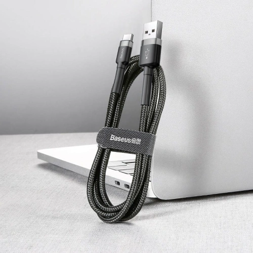 Kup Kabel USB-C Baseus Cafule 2A 3m (šedo-černý) - BSU795GRYBLK - {ean13} - Sklep Home Screen