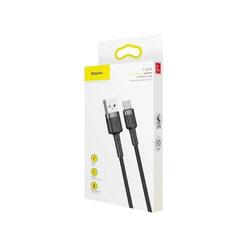 Kabel USB-C Baseus Cafule 2A 3m (szaro-czarny)